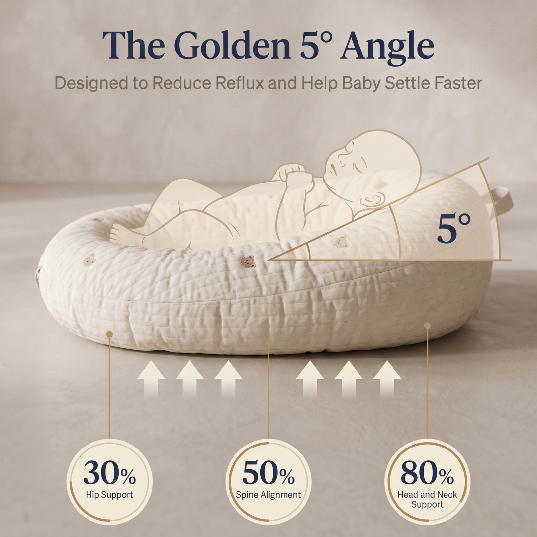 Ergonomic Anti-Reflux Baby Lounger Nest