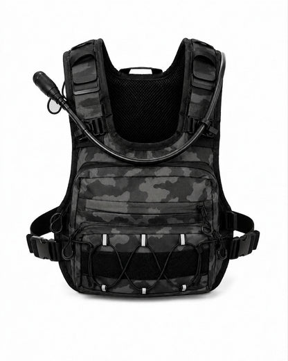 Camo hydration running vest - front view