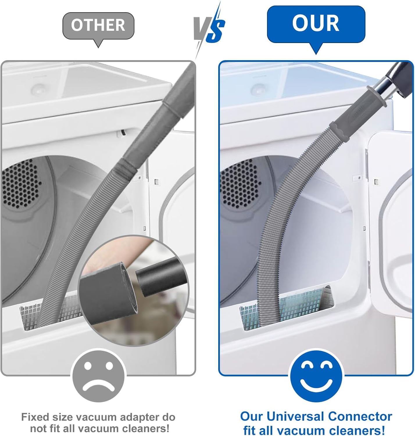 Dryer Vent Cleaner Kit Vacuum Hose Attachment